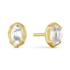 Bergkristall Ohrstecker Gold 585