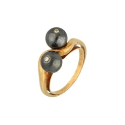 Blutsteinkugelring Gold 585 - Gr. 66 - Privatbesitz