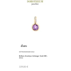 Brillant Amethyst Anhänger Gold 585