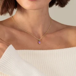Brillant Amethyst Anh&auml;nger Gold 585