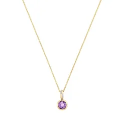 Brillant Amethyst Anh&auml;nger Gold 585