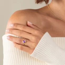 Brillant Amethyst Ring Gold 585