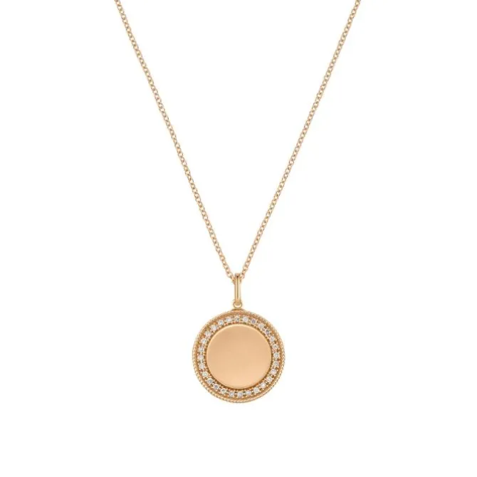 Brillant Anhänger "brilliant circle" Roségold 585 "Soft Peach"