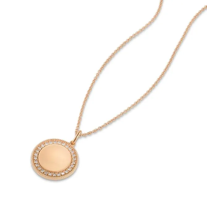 Brillant Anhänger "brilliant circle" Roségold 585 "Soft Peach"