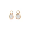 Brillant Anh&auml;nger f&uuml;r Creolen Ros&eacute;gold 585 "Soft Peach"