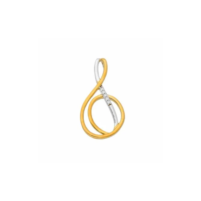 Brillant Anhänger Gold 585 tlw. rhod.
