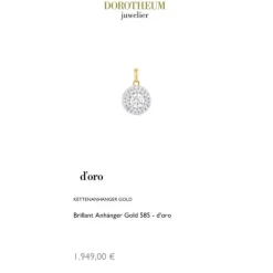 Brillant Anh&auml;nger Gold 585