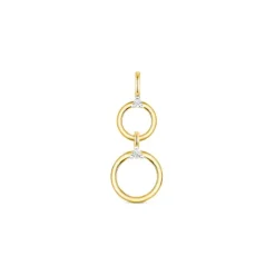 Brillant Anhänger Gold 585 tlw. rhod.