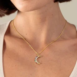Brillant Anhänger "Mond" Gold 585