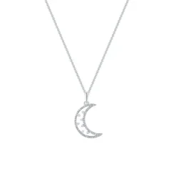 Brillant Anh&auml;nger "Mond" Wei&szlig;gold 585