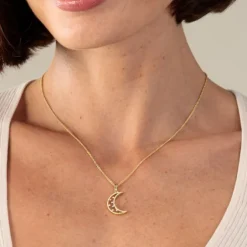 Brillant Anh&auml;nger "Mond" Gold 585