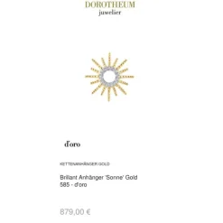 Brillant Anhänger "Sonne" Gold 585