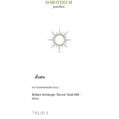 Brillant Anhänger "Sonne" Gold 585