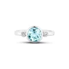Brillant Aquamarin Ring Wei&szlig;gold 585