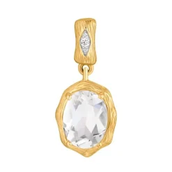 Brillant Bergkristall Anhänger Gold 585