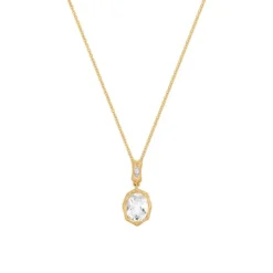 Brillant Bergkristall Anh&auml;nger Gold 585
