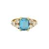 Brillant Blautopas Ring Gold 585