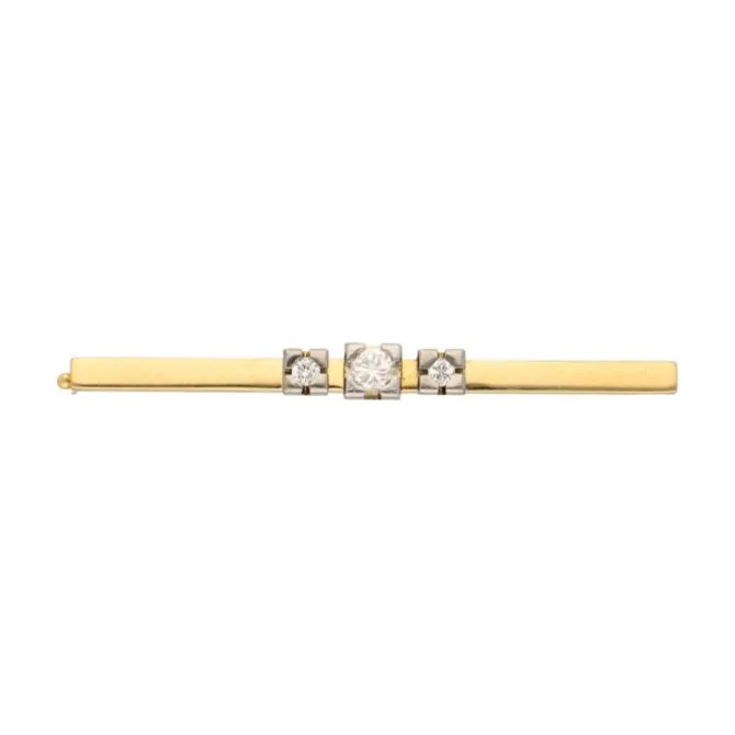 Brillant Brosche Gold 585 - Privatbesitz