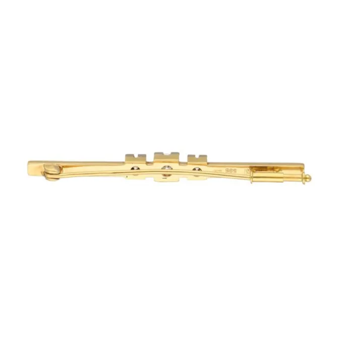 Brillant Brosche Gold 585 - Privatbesitz