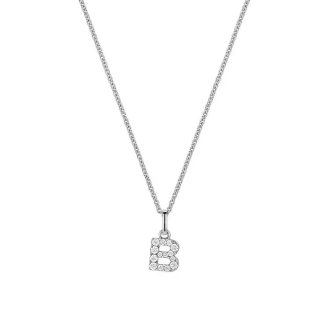 Brillant Collier "Buchstabe B" Weißgold 585