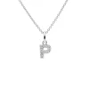 Brillant Collier "Buchstabe P" Wei&szlig;gold 585