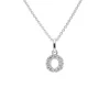Brillant Collier "Buchstabe O" Wei&szlig;gold 585