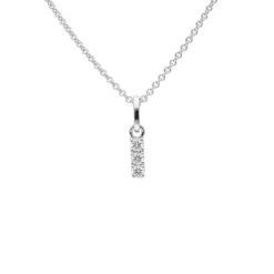 Brillant Collier "Buchstabe I" Weißgold 585