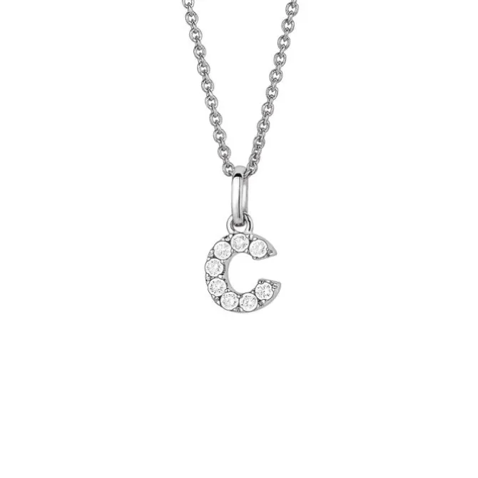 Brillant Collier "Buchstabe C" Weißgold 585