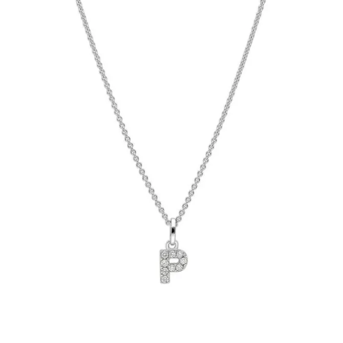 Brillant Collier "Buchstabe P" Weißgold 585