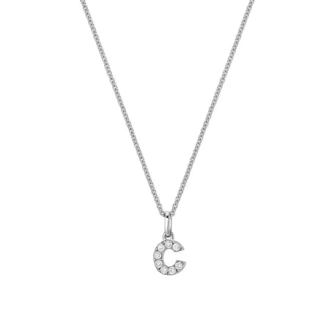 Brillant Collier "Buchstabe C" Weißgold 585