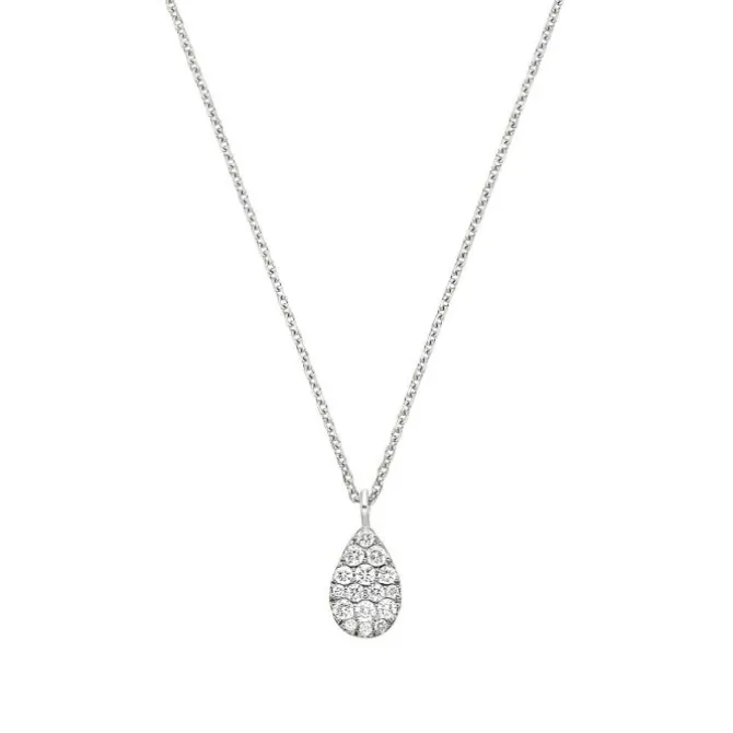 Brillant Collier "Tropfen" Weißgold 585