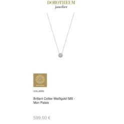Brillant Collier Wei&szlig;gold 585