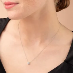 Brillant Collier Wei&szlig;gold 585