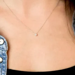 Brillant Collier Wei&szlig;gold 585