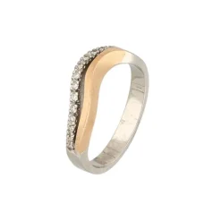 Brillant Damenring Wei&szlig;gold 585 - Gr. 57 - Privatbesitz