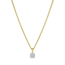 Brillant Diamant Anh&auml;nger Gold 585 bicolor