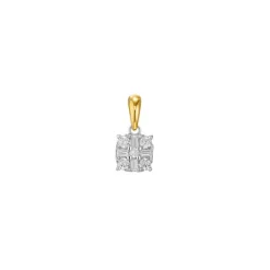 Brillant Diamant Anh&auml;nger Gold 585 bicolor