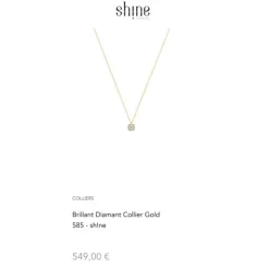 Brillant Diamant Collier Gold 585