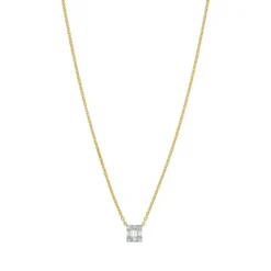 Brillant Diamant Collier Gold 585 bicolor