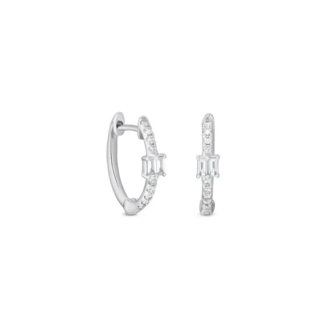 Brillant Diamant Klappcreolen Weißgold 585