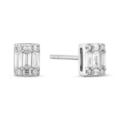 Brillant Diamant Ohrstecker Wei&szlig;gold 585