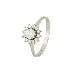 Brillant Diamant Ring Wei&szlig;gold 750 - Gr. 57 - Privatbesitz
