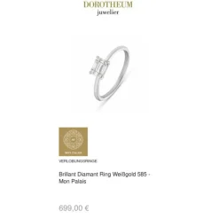 Brillant Diamant Ring Wei&szlig;gold 585