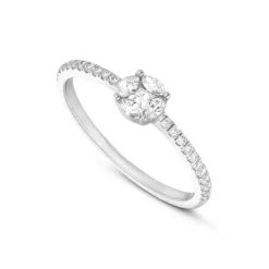 Brillant Diamant Ring Wei&szlig;gold 585