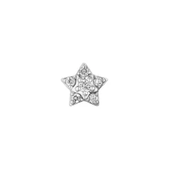 Brillant Einzelohrstecker "Stern" Wei&szlig;gold 585