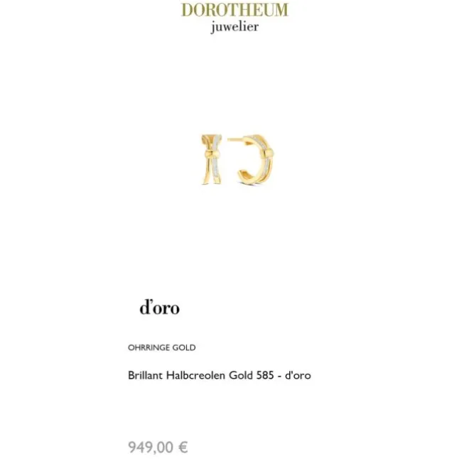 Brillant Halbcreolen Gold 585