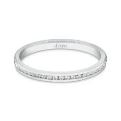 Brillant Halbmemory Ring Weißgold 585 "Kanal" (0,18ct.)