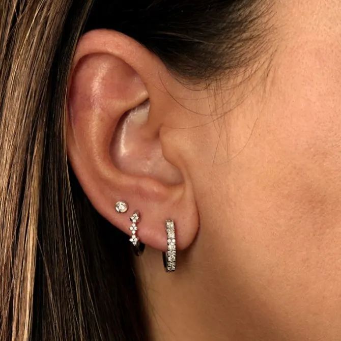 Brillant Klappcreolen Weißgold 585