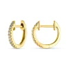 Brillant Mini Creolen "Huggie Hoops" Gold 585