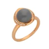 Brillant Mondstein Ring Rosegold 585
